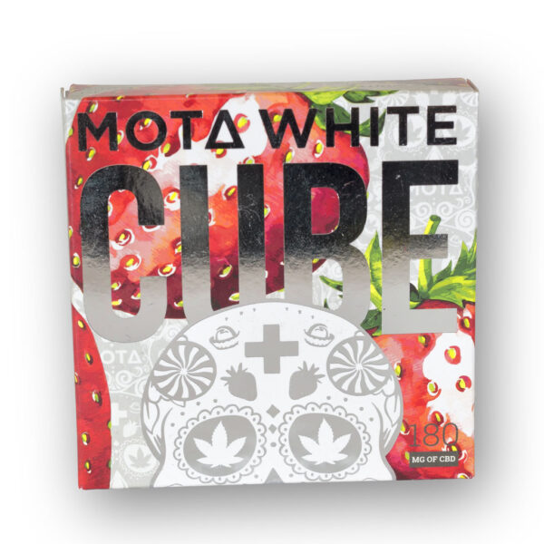 Mota Strawberry and Cream White Chocolate CBD Cube