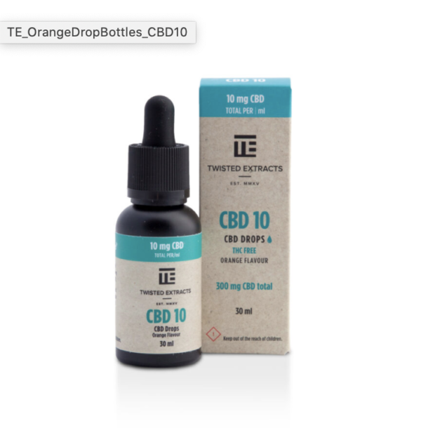 Twisted Extracts Oil Drops CBD - Orange (300mg CBD – 30ml)