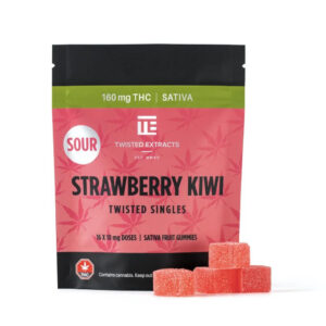 Twisted Extracts Sour Strawberry Kiwi Twisted Singles Sativa (160mg THC) strain buy weed online cheap weed online dispensary mail order marijuana