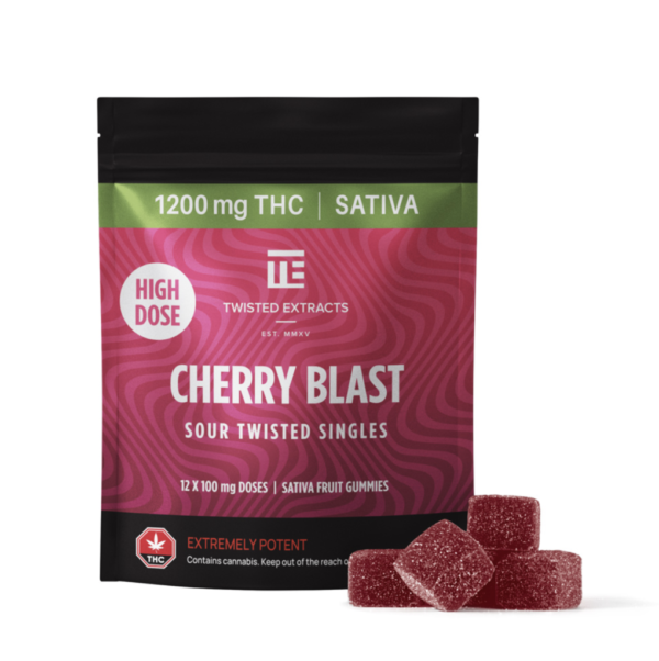 Twisted Extracts Cherry Blast High Dose Twisted Singles Sativa (1200mg THC) strain buy weed online cheap weed online dispensary mail order marijuana